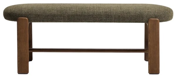 Kave Home Zelená ořechová lavice Granite 120 cm