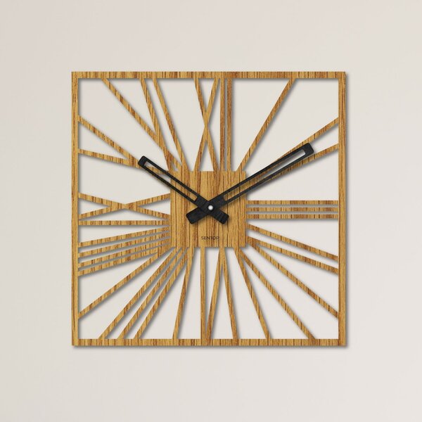 Nástěnné hodiny - Sentop | HDFK030 | dřevěné: HDF - Dub 30 cm Světlé 4237-71386 HDFK030