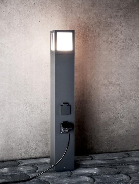 IMPR 733065 AKCE - Deko-Light stojací svítidlo Facado Socket 220-240V AC/50-60Hz E27 1x max. 20,00 W 1000 mm tmavěšedá - DEKOLIGHT