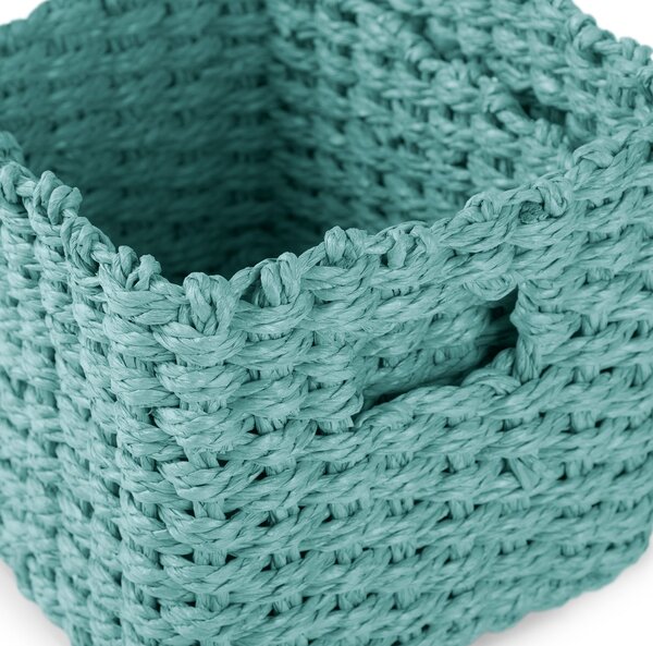 Set pletených košíků Compactor Lisou, 2 dílný - zelený AQUA