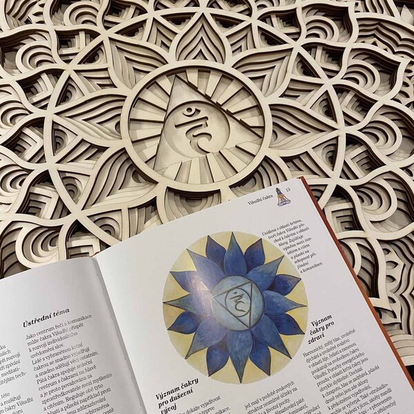 Velký 3D dřevěný obraz na zeď I Mandala komunikace: Rozměr 30 x 30 cm 4244-71785 PR0460