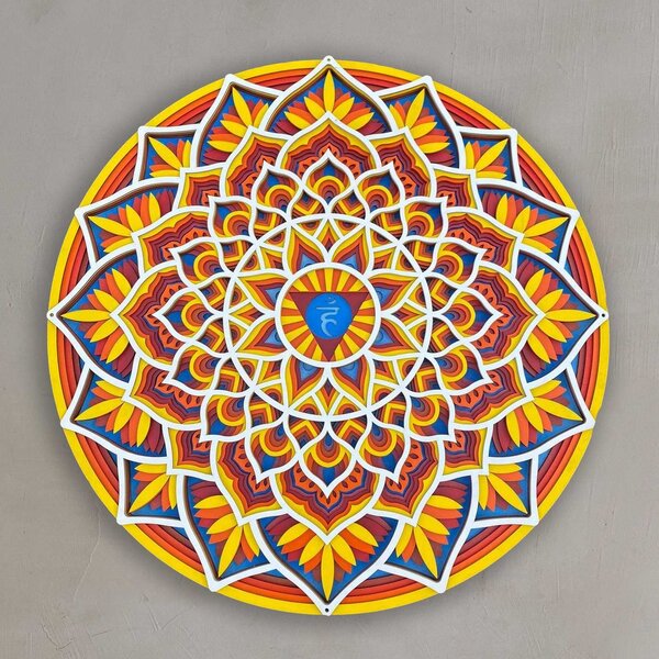 Dřevěná Mandala na zeď s energií feng shui | až 90 cm: Rozměr 30 x 30 cm 4247-72192 PR0460-A