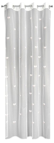 DekorStyle Dětská záclona s motýlky WENDY 140x250 cm bílá