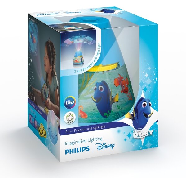 Philips 71769/90/16 - LED Dětský projektor DISNEY DORY LED/0,1W/3xAAA