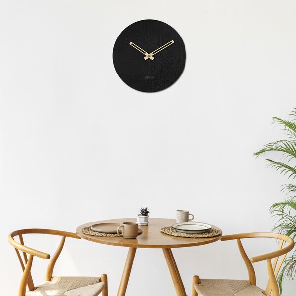 Minimalistické hodiny na stenu kruh - POLTEX: HDF - Javor Světlé 30 cm 4253-99227 HDFK037