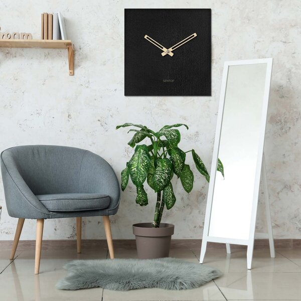 Minimalistické hodiny na zeď čtverec bez čísel| HOPA: HDF - Dub 30 cm Světlé 4254-72448 HDFK036