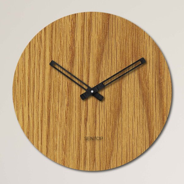Minimalistické hodiny na stenu kruh - POLTEX: HDF - Javor Světlé 30 cm 4253-99227 HDFK037