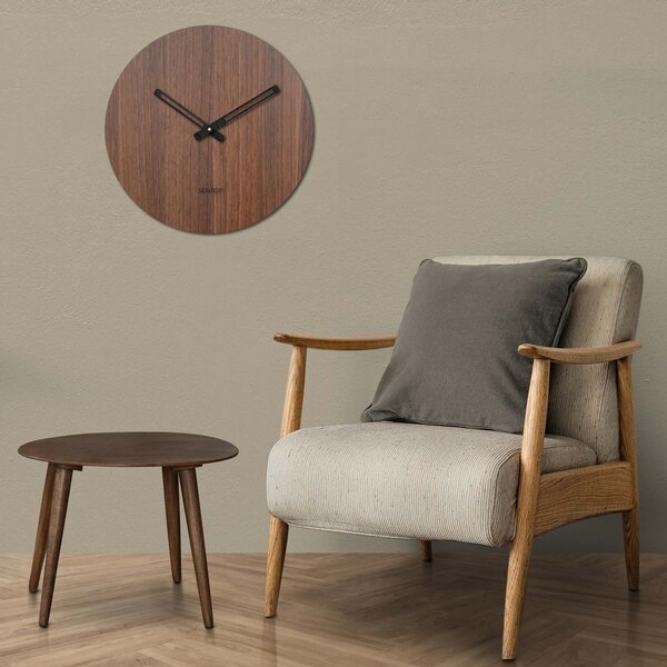 Minimalistické hodiny na stenu kruh - POLTEX: HDF - Javor Světlé 30 cm 4253-99227 HDFK037