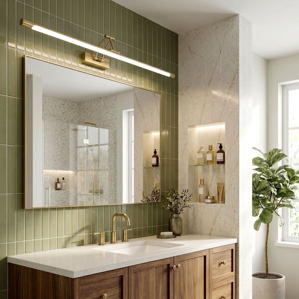 Toolight Rea, Koupelnové nástěnné LED svítidlo SWE024-1W 80cm Brush Gold, OSW-20123