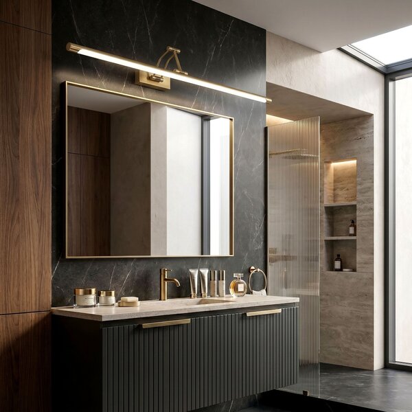 Toolight Rea, Koupelnové nástěnné LED svítidlo SWE024-1W 80cm Brush Gold, OSW-20123