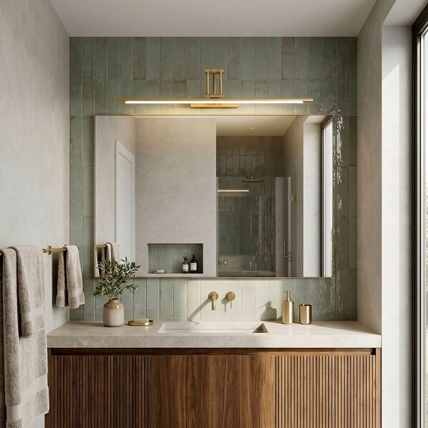 Toolight Rea, Koupelnové nástěnné LED svítidlo SWE024-1W 80cm Brush Gold, OSW-20123