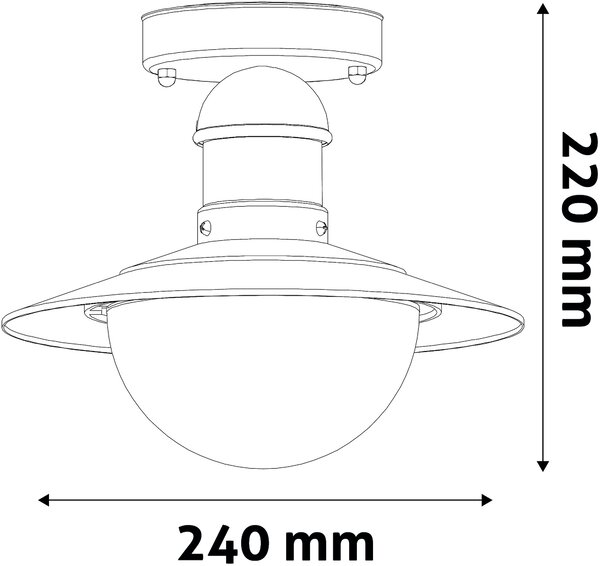 Avide AOLCE27-IMP-AW 42346 IMPERIAL - Venkovní stropní svítidlo v antické bílé barvě, 1 x E27, IP44 (Venkovní stropní svítidlo nejen do pergoly, antická bílá)