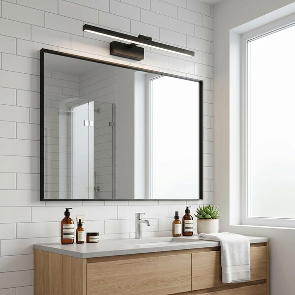 Toolight Rea, Koupelnové nástěnné LED svítidlo APP1867-1W 60 cm Black, OSW-66023