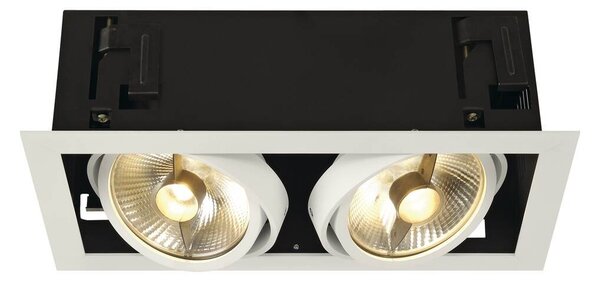 LA 115551 KADUX 2 ES111, svítidlo typu downlight, hranaté, bílé matné, max. 2x 75 W - BIG WHITE (SLV)