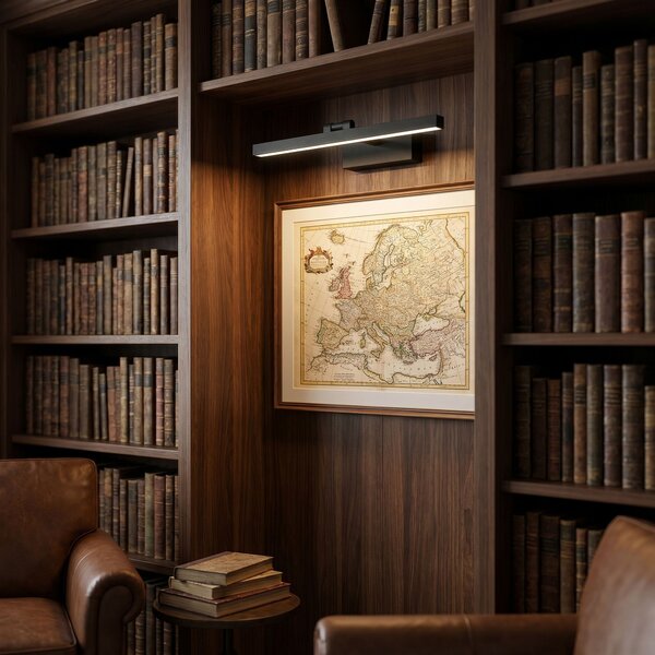 Toolight Rea, Koupelnové nástěnné LED svítidlo APP1867-1W 60 cm Black, OSW-66023