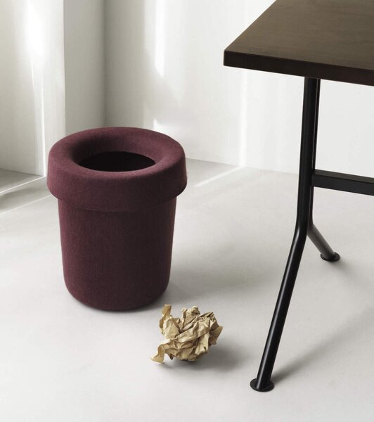 Normann Copenhagen Odpadkový koš Hide, burgundy