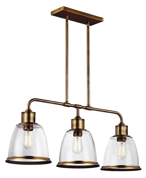 Feiss FE-HOBSON-3P-AB - Lustr na tyči HOBSON 3xE27/60W/230V bronzová