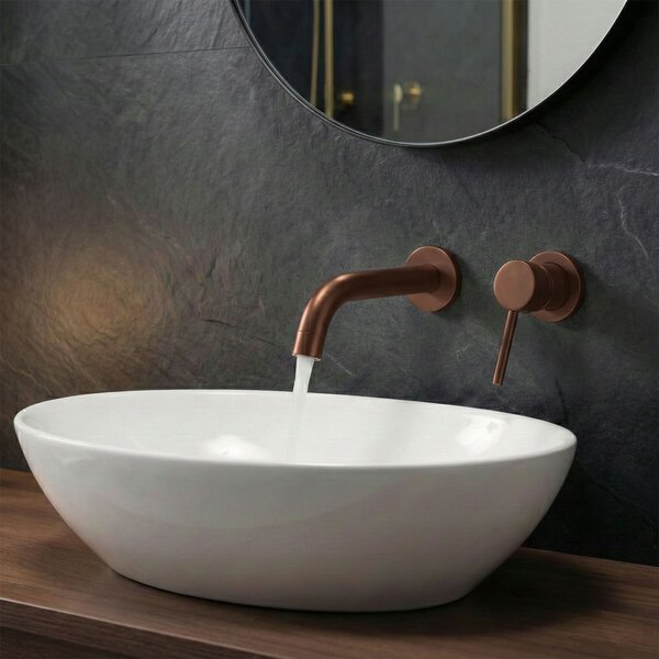 Výtokové rameno pro podomítkovou baterii Rea Lungo 20 cm Brushed Copper
