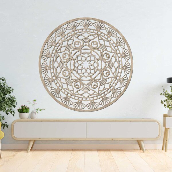 SENTOP | Dřevěná mandala harmonie – Elegantní dekorace na zeď I SENTOP HDF0176