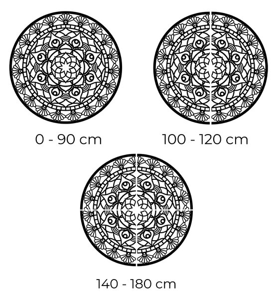 SENTOP | Dřevěná mandala harmonie – Elegantní dekorace na zeď I SENTOP HDF0176