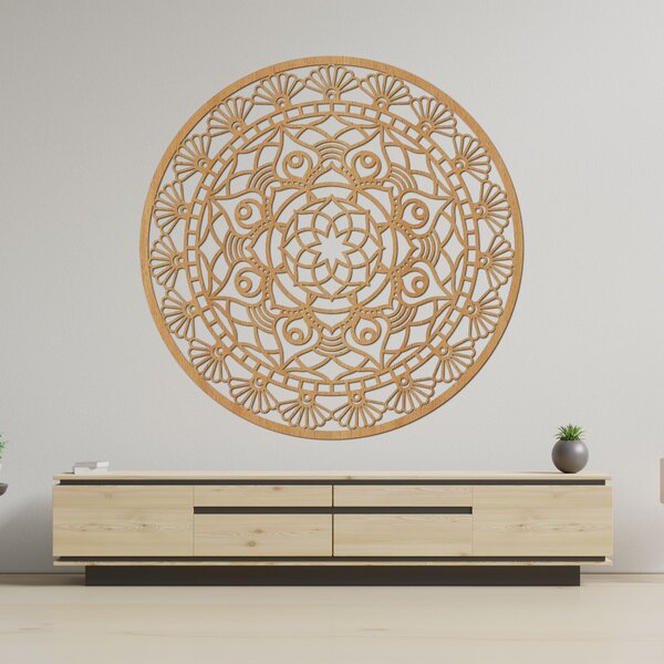 SENTOP | Dřevěná mandala harmonie – Elegantní dekorace na zeď I SENTOP HDF0176