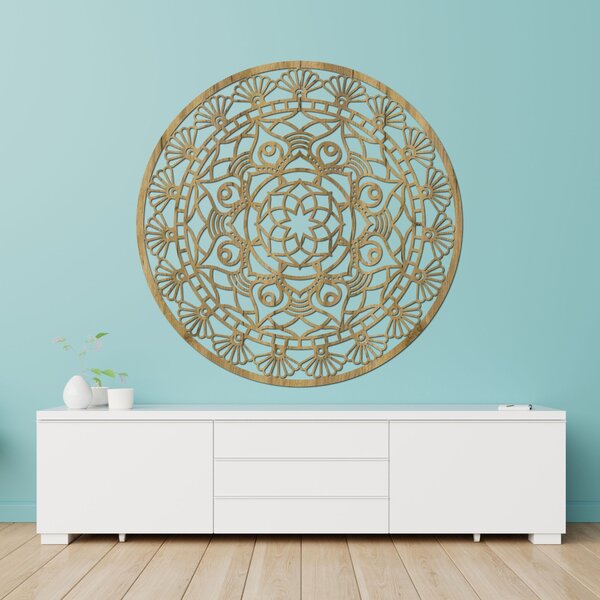 SENTOP | Dřevěná mandala harmonie – Elegantní dekorace na zeď I SENTOP HDF0176
