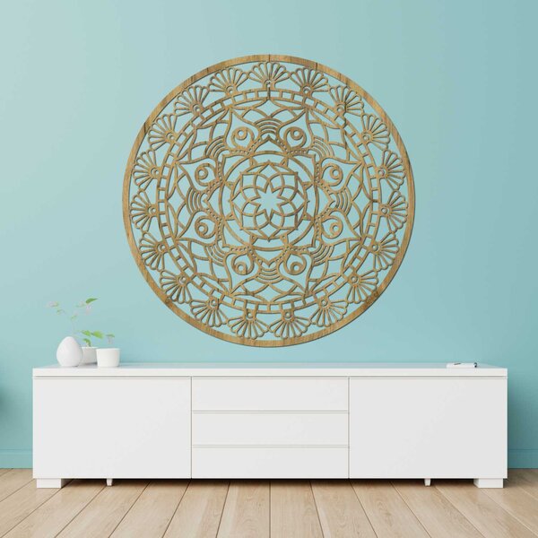 SENTOP | Dřevěná mandala harmonie – Elegantní dekorace na zeď I SENTOP HDF0176