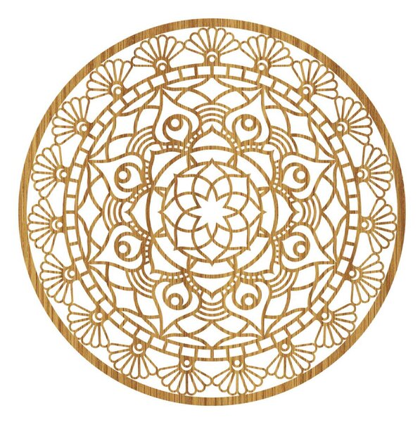 SENTOP | Dřevěná mandala harmonie – Elegantní dekorace na zeď I SENTOP HDF0176