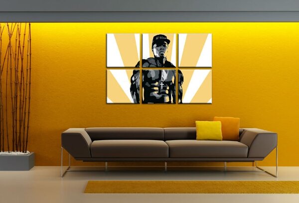 Ručně malovaný obraz POP Art 50 centů, 6 kusů, 50 centů