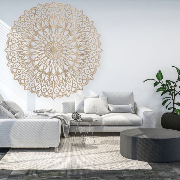 Dřevěná mandala na zeď - dokonalý obraz pro harmonii v prostoru | HELGA: HDF - Ořech 20 cm 4375-79949 HDF0251-WALNUT-20