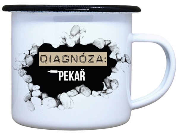 Plecháček s potiskem diagnóza pekař Objem: 330 ml