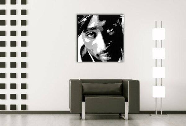 Ručně malovaný obraz POP Art 2 PAC 1 kus 2pac