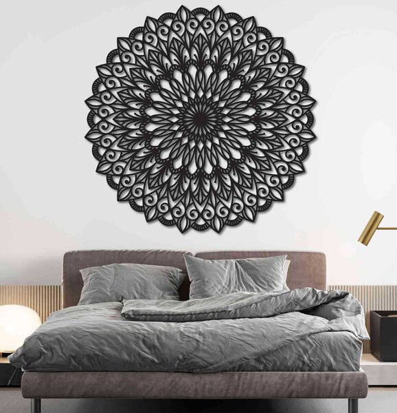 Dřevěná mandala na zeď - dokonalý obraz pro harmonii v prostoru | HELGA: HDF - Ořech 20 cm 4375-79949 HDF0251-WALNUT-20