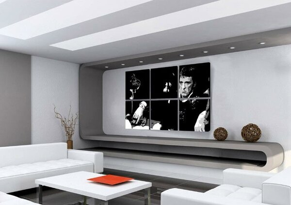 Ručně malovaný obraz POP Art SCARFACE - AL PACINO 6 dílů al5