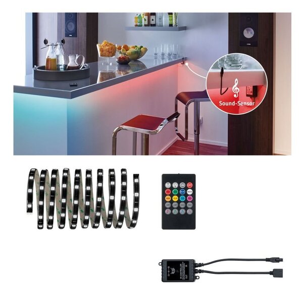 P 70956 YourLED Lights and Soa Comfort sada 3m RGB pro hudebně ovládaná změna barev - PAULMANN