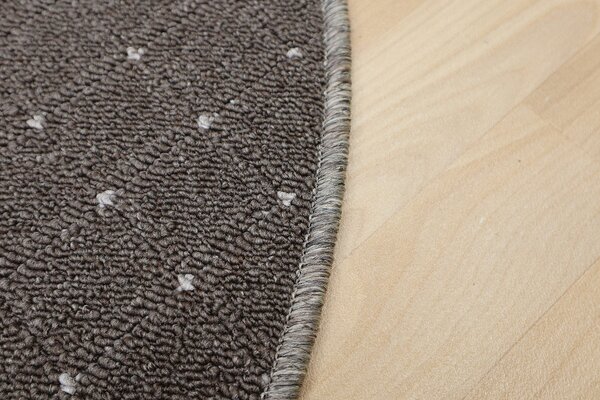 Condor Carpets, Kusový koberec Udinese hnědý kruh, 100x100 (průměr) kruh, hnědá, chodba / předsíň