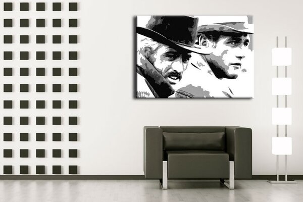 Ručně malovaný obraz POP Art Butch Cassidy 1 kus bc