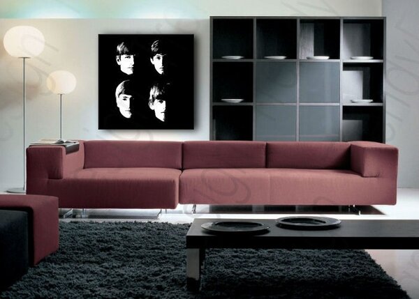 Ručně malovaný obraz POP Art BEATLES 1 kus beat8