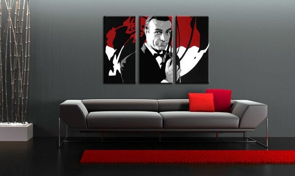 Ručně malovaný obraz POP Art James Bond 3 díly bond2