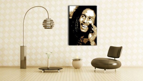 Ručně malovaný obraz POP Art Bob Marley 1 díl bm