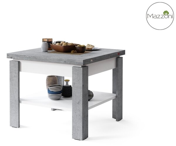 Konferenční stolek rozkládací LEO 65x65 beton/bílá