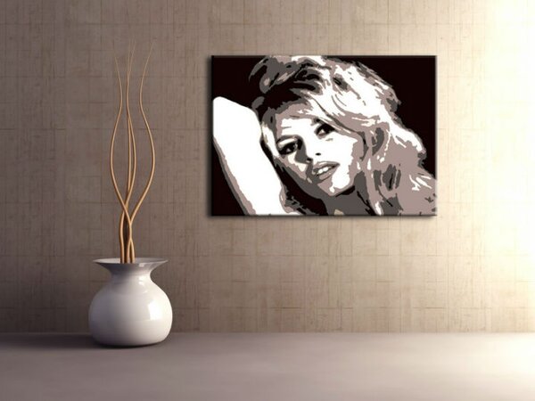 Ručně malovaný obraz POP Art Brigitte Bardot 1 kus bar