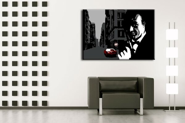 Ručně malovaný obraz POP Art James Bond 1 díl bond3