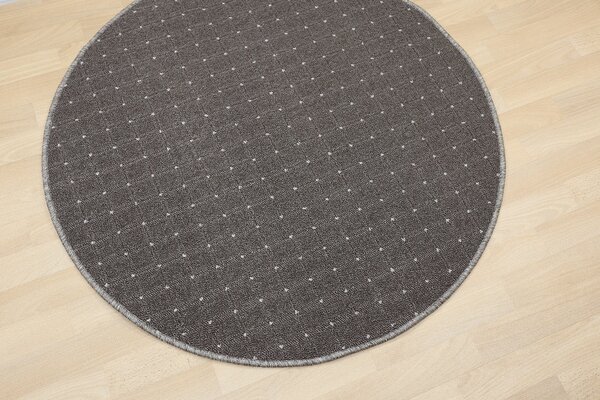 Condor Carpets, Kusový koberec Udinese hnědý kruh, 100x100 (průměr) kruh, hnědá, chodba / předsíň