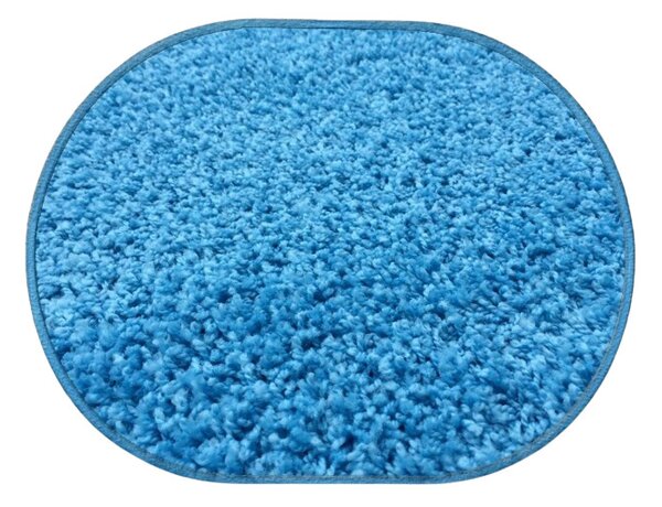 Vopi koberce Kusový koberec Color shaggy modrý ovál - 60x110 cm