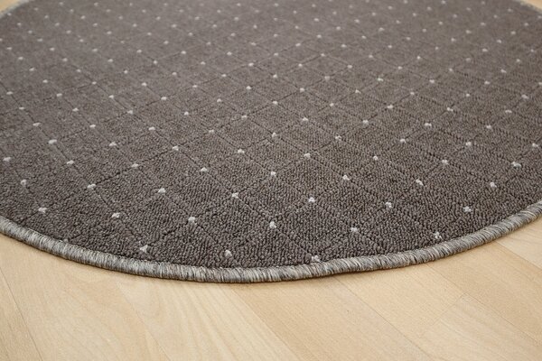 Condor Carpets, Kusový koberec Udinese hnědý kruh, 100x100 (průměr) kruh, hnědá, chodba / předsíň
