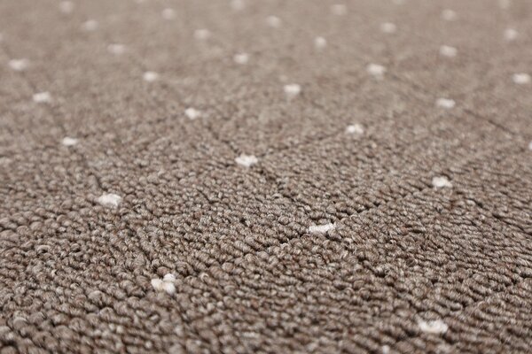 Condor Carpets, Kusový koberec Udinese hnědý kruh, 100x100 (průměr) kruh, hnědá, chodba / předsíň