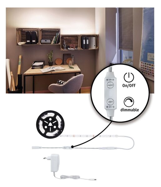 P 78958 SimpLED Power Strip sada 1,5m neutrální bílá 17W s krytím - PAULMANN