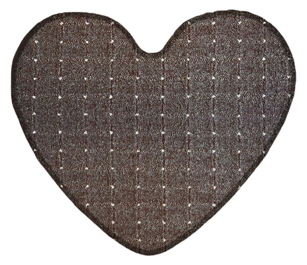 Vopi koberce Kusový koberec Udinese hnědý srdce - 100x120 srdce cm