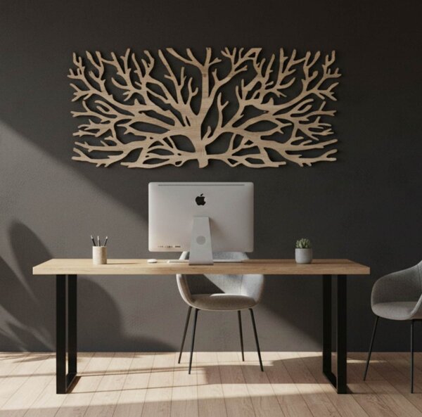 Třídílný obraz větve - Moderní větve stromu na zeď | JOJKO: HDF - Javor 50 x20 cm 4381-112797 HDF0502